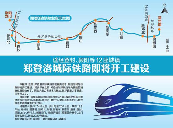 鄭登洛城際鐵路即將開工建設途經(jīng)登封等12座城鎮(zhèn) 鄭登洛城際鐵路即將開工建設途經(jīng)登封等12座城鎮(zhèn)